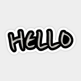 Hand Drawn Hello Sticker